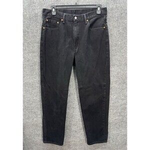 Levis 550 Jeans Mens 36x34 Black Relaxed Fit Slight Taper 100% Cotton Denim